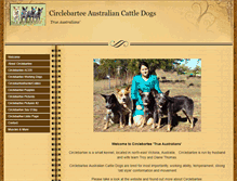 Tablet Screenshot of circlebarteeaustraliancattledogs.com